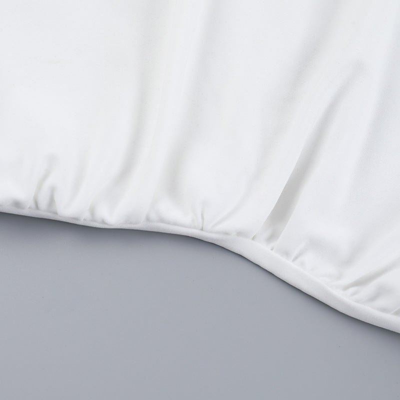 Frostene Off Shoulder Mini Dress White