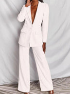 Rosalía Chic Blazer and Trousers Set for Women's Business Dress Elevated Occasion Wear