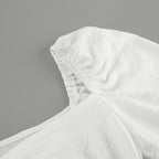 Fae Off Shoulder Dress White