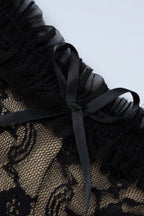Lace Detail Bow Front Midi Dress