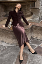 Vintage Stand Collar Buttoned Tailored Coat