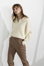 Henrietta Ivory Collared Sweater