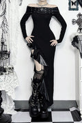 Slit Bodycon Gothic Dress