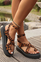 Fashionable Cross Strap Casual Platform Sandals