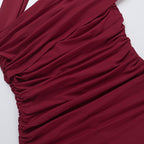 Horres Midi Dress Maroon