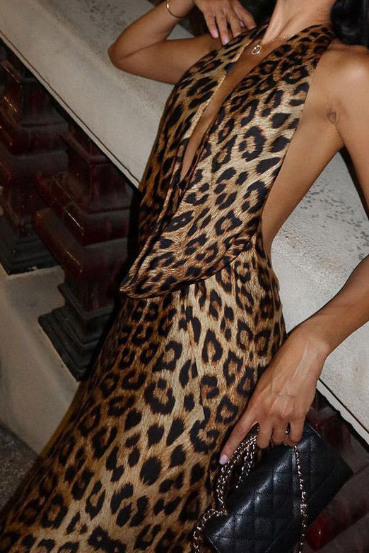 Mercedes Boutique Leopard Print Dress Evening Wear Edit