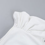 Frostene Off Shoulder Mini Dress White
