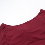 Crimson Kiss Mini Bodycon Dress Maroon
