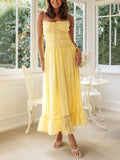 Elegant Off - Shoulder Strap Patchwork Dress