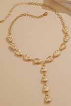 Fashion Irregular Baroque Style Teardrop-shaped Pendant Necklace