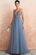 Luz Mesh and Diamond Maxi Dress