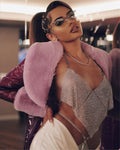 Hour Regal Metallic Halter Top