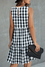 Fashion Street Plaid O Neck Princess Dresses(3 Colors)