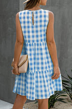 Fashion Street Plaid O Neck Princess Dresses(3 Colors)