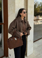 Timeless Woolen Lapel Jacket – Fall & Winter Essential