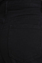 Casual Fleece Lined High Waist Straight Jeans