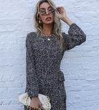 Keeper Printed Tie Dress Black