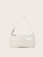 Crocodile Embossed Baguette Bag
