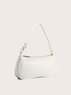 Crocodile Embossed Baguette Bag