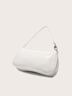 Crocodile Embossed Baguette Bag