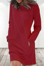 Eustacia Solid Color Long Sleeve Dress for Women Flattering Modern Fit
