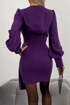 Griselda Sexy Elegant Solid Elegant Dress for Smart Casual Fashion
