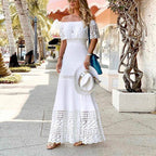 Depths Of My Love Off The Shoulder Lace Dress