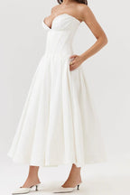 Lorelei Exclusive Strapless Midi Dress Premium Wardrobe Essential