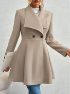 Lightweight Knitted Blend Jacket With Cinched Waist Casual