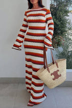 Contemporary Lucrecia Casual Striped Long Dress for Modern Fashion Wear