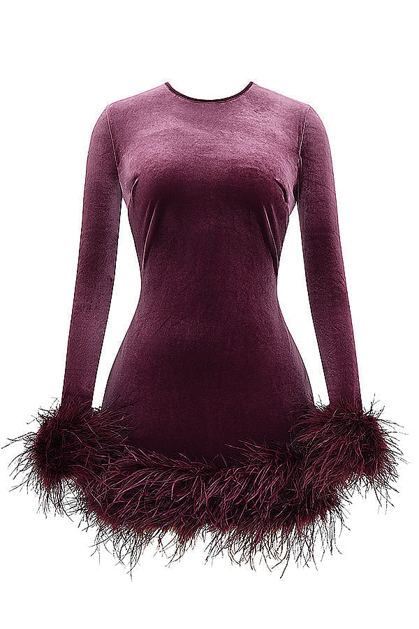 Lidia Boutique Women's Velvet Mini Dress Elevated Occasion Wear