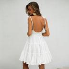 Kelby Ruffle Tiered Babydoll Dress Off White