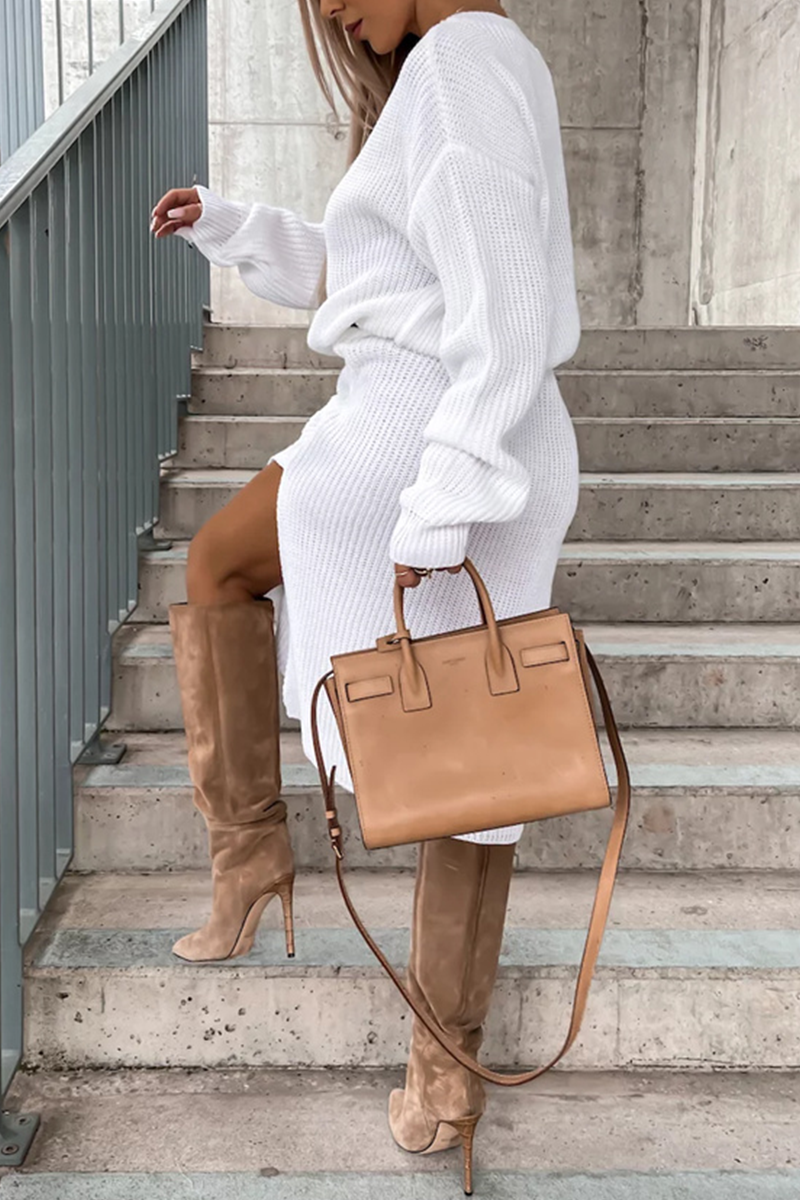 Camille Elegant Simple Plain Dress with Minimalist Everyday Styling