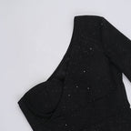 Graceful edge Dress Black