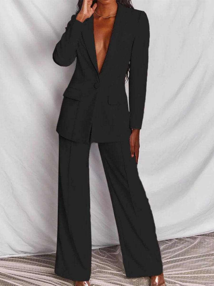 Rosalía Chic Blazer and Trousers Set for Women's Business Dress Elevated Occasion Wear