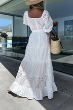 Loose Lace Hollow Long Skirt