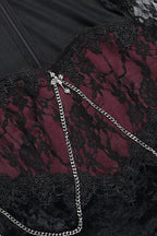 Lace Sleeve Split Gothic Dress