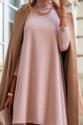 Emilia Casual Simple Solid Elegant Dress for Seasonal Wardrobe Essential