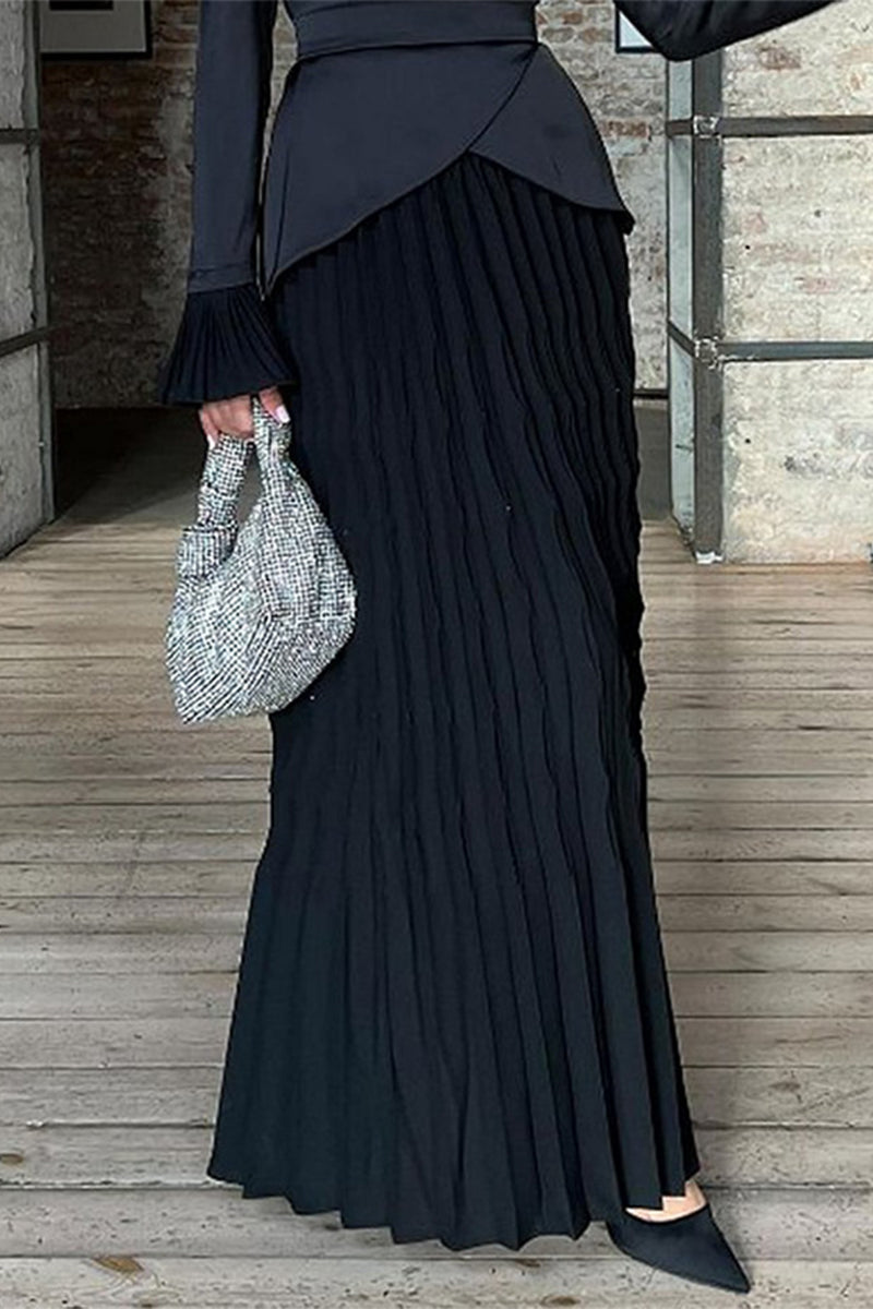 Ines Elegant Solid Color Elegant Dress with Premium Casual Styling