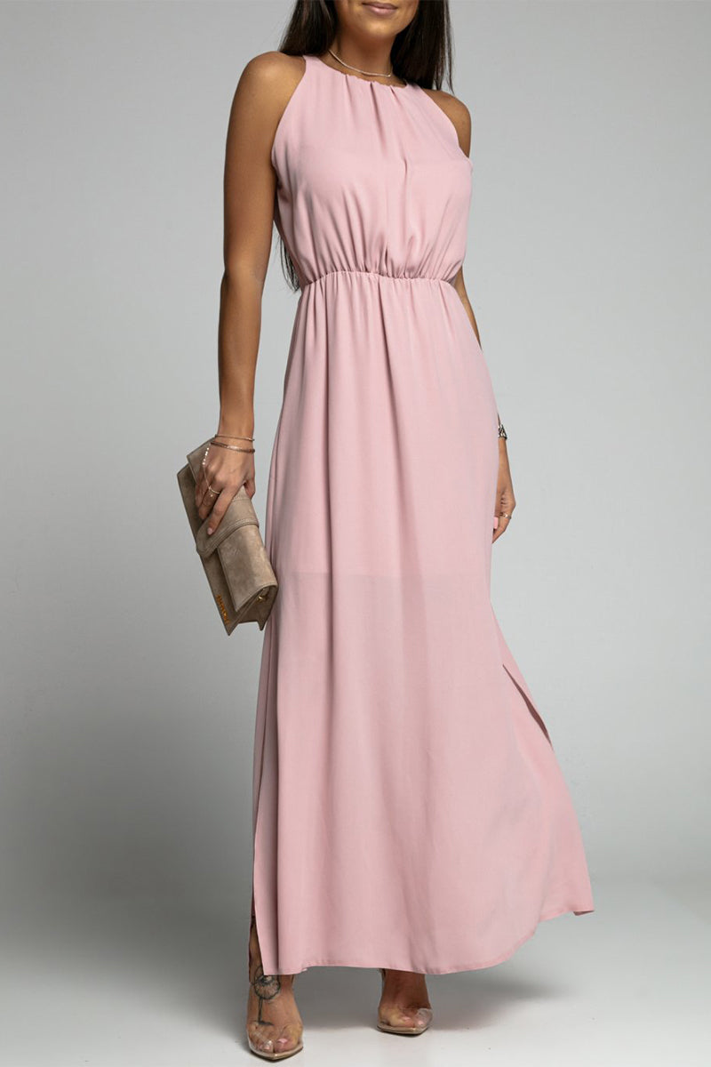 Francesca Chic Casual Sleeveless Round Neck Long Dress Everyday Luxe Edit