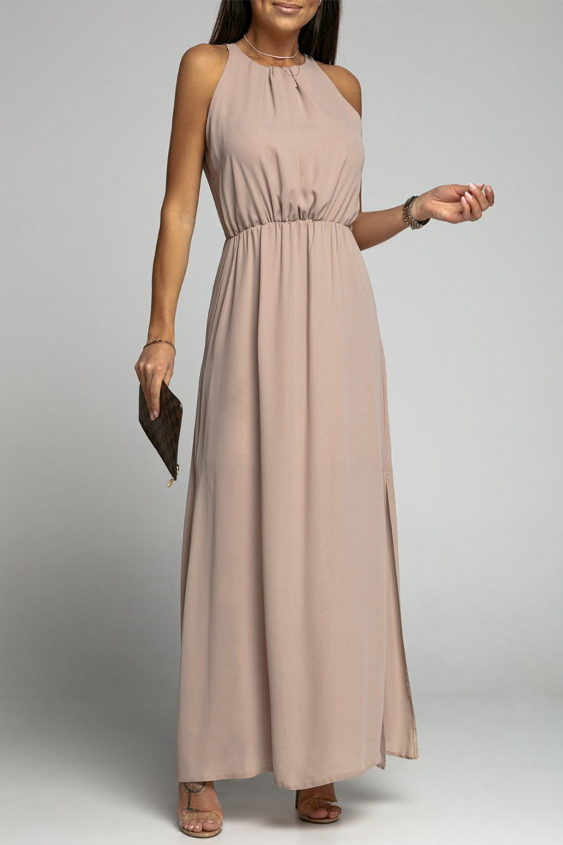 Francesca Chic Casual Sleeveless Round Neck Long Dress Everyday Luxe Edit