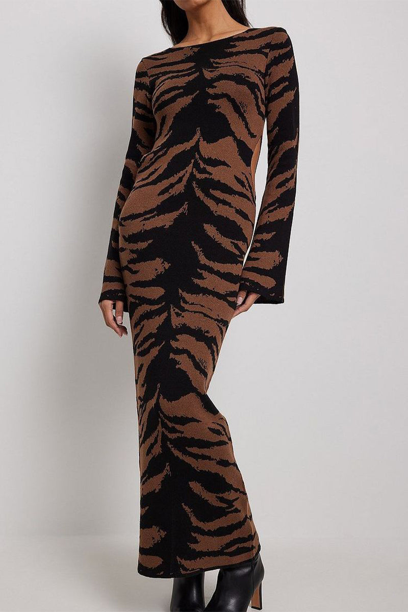 Juana Street Vintage Leopard Dress with Relaxed Fit and Streetwear Style