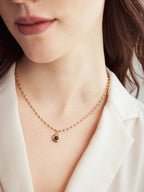 Premium Tiger Eye Necklace 18K Gold Plated Rice Bead Chain