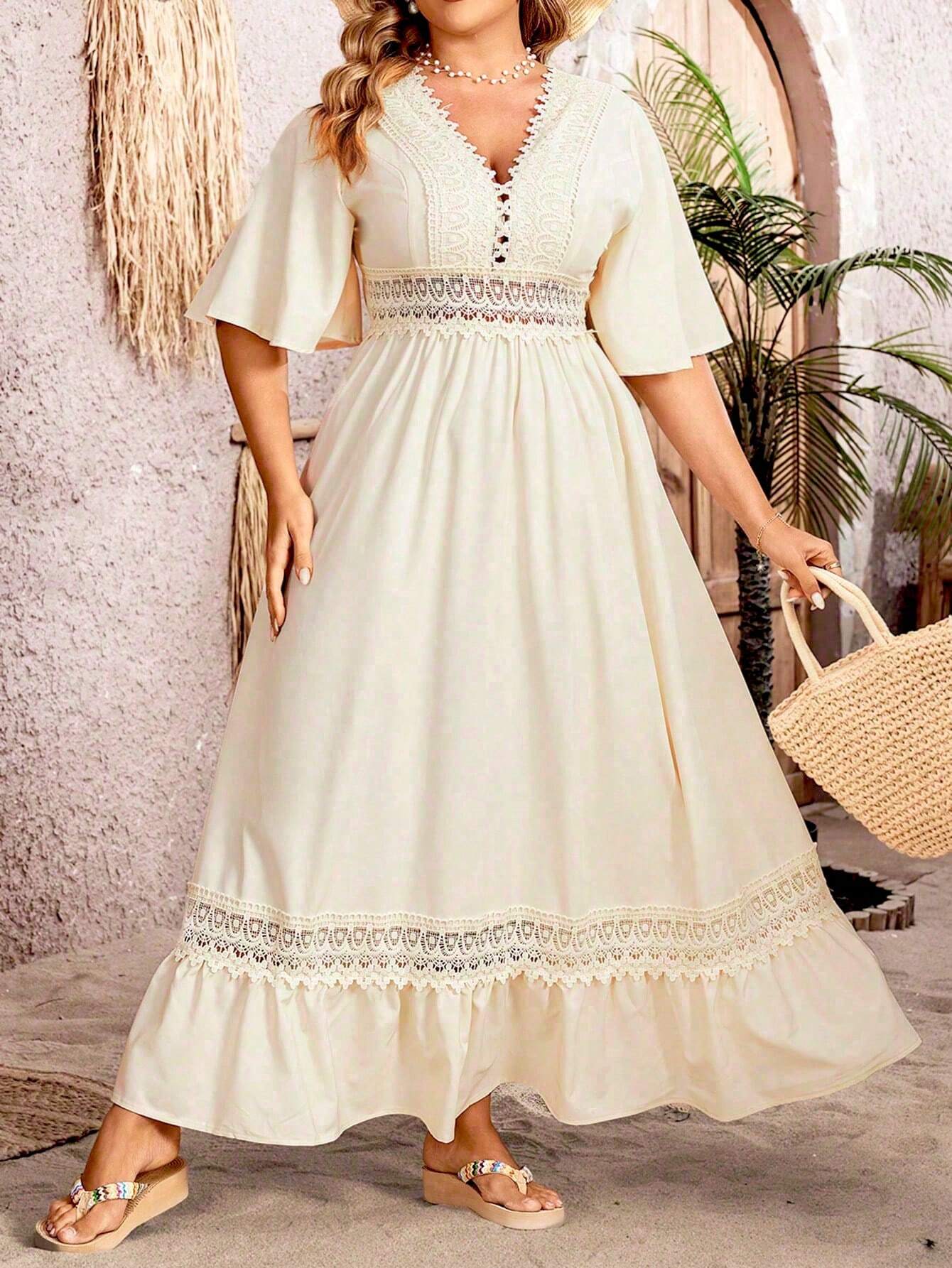 Laura Minimalist Line Plus Size Dress for Women Evening Wear Edit