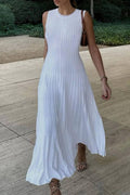Paula Boutique Casual Sleeveless Dresses with Fixed Frenulum and O Neck Everyday Luxe Edit