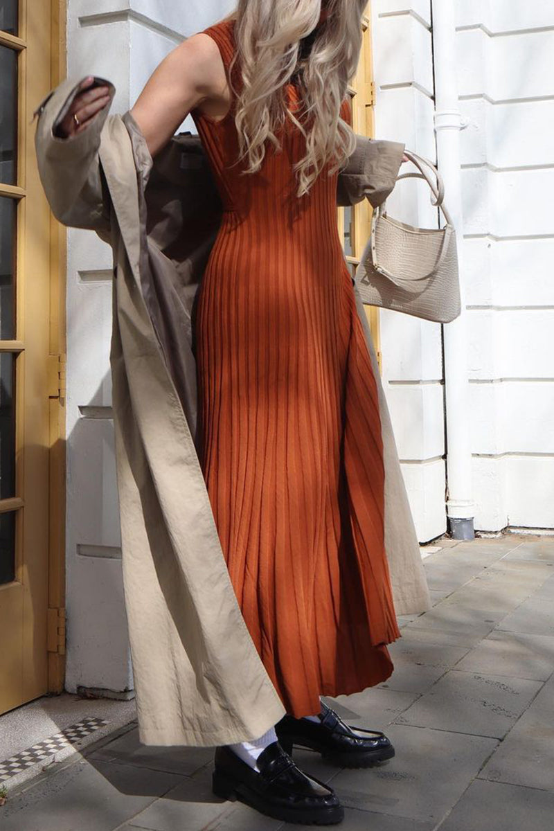 Paula Boutique Casual Sleeveless Dresses with Fixed Frenulum and O Neck Everyday Luxe Edit