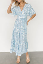Gloria Exclusive Printed Vintage Holiday Dresses with Striped Print, Patchwork and V Neck Evening Wear Edit
