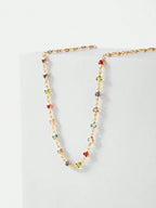 Sweet Heart Necklace Gold Plated Delicate Chain Sparkle
