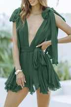 Malena Minimalist Solid Color Backless Sleeveless V Neck Dresses (5 Colors) Chic Silhouette Collection
