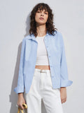 Turndown Collar Long Sleeve Shirt Casual Fit Everyday Wear